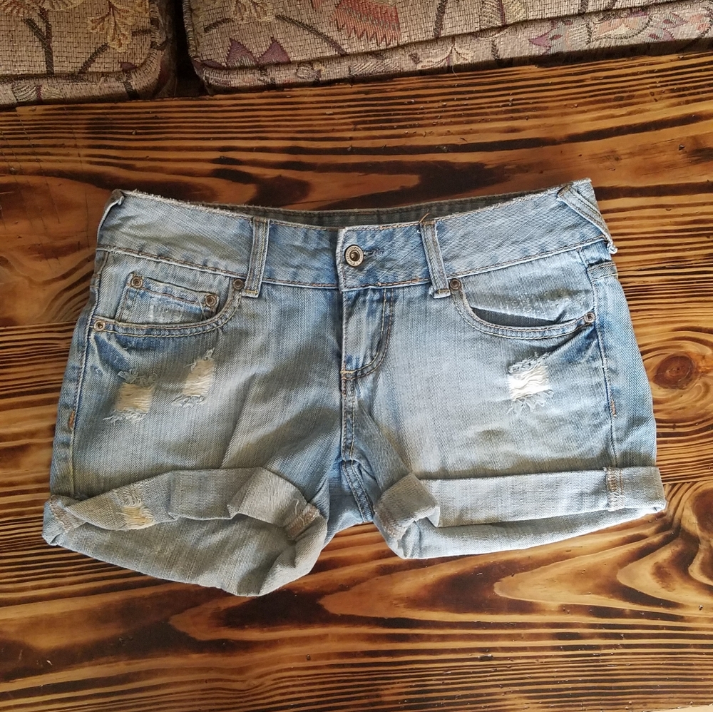 rolled Jean Shorts